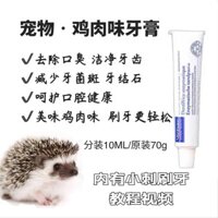 Kem đánh răng cho thú cưng mini nhím châu Phi, dụng cụ vệ sinh răng miệng, hương vị gà, loại bỏ cao răng và hôi miệng Vicks