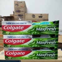 kem đánh răng Colgate maxfresh trà xanh (3 cây x 225g kèm bàn chải)
