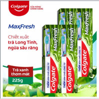Kem đánh răng Colgate MaxFresh Trà Xanh 225g tặng Bàn chải