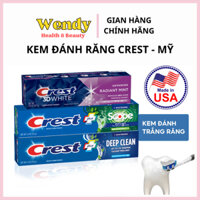 Kem đánh răng Crest 3D White Advanced Whitening | Radian Mint | Deep Clean | Scope xuất xứ Mỹ