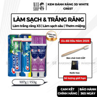 Kem đánh răng Crest 3D White, Deep Clean, Scope Extra Outlast Toothpaste trắng sáng vượt trội