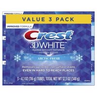 Kem Đánh Răng Crest 3D White, Whitening Toothpaste Arctic Fresh, 4.1 Oz, 3 Pack