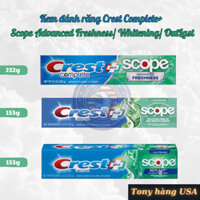 Kem Đánh Răng Crest Complete Plus Scope Advanced Freshness/ Whitening/ Outlast - Tony Hàng USA