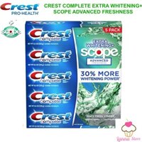 Kem Đánh Răng Crest Complete Extra Whitening + Scope Advanced Freshness Mỹ- Hộp 232g