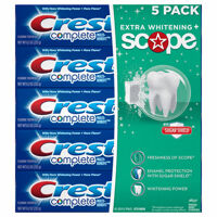 Kem đánh răng, Crest Complete Extra Whitening Plus Scope 232g ống 5 ống