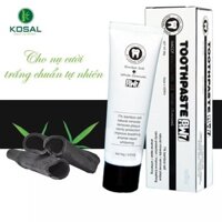 Kem đánh răng Hàn Quốc B&W7 thành phần Than Hoạt Tính, Muối Tre giúp Trắng Răng Thơm Miệng Tuýp 80g