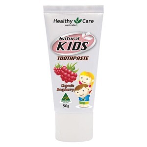 Kem đánh răng hương dâu cho trẻ em Healthy Care Natural Kids Toothpaste Organic Strawberry Flavour 50g