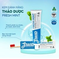 Kem Đánh Răng Hữu Cơ Grants Fresh Mint With Tea Tree Oil 110gr