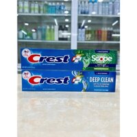 Kem Đánh Răng Làm Trắng Răng Và Thơm Miệng Crest Whitening Scope Outlast Và  Deep Clean 153g Mỹ