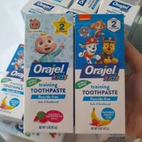 Kem đánh răng Orajel Training Toothpaste nuốt được cho trẻ em từ 0-3 tuổi (42,5g)