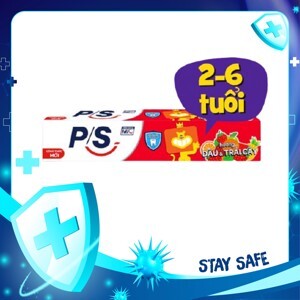 Kem đánh răng P/S trẻ em hương dâu và trái cây 45g - Dành cho bé từ 2 đến 6 tuổi