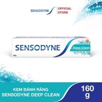 Kem đánh răng SENSODYNE Deep Clean 160g giúp giảm ê buốt hiệu quả, sạch sâu cho hơi thở thơm mát