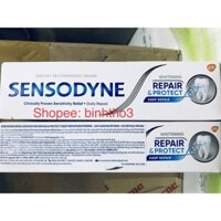 kem đánh răng sensodyne whitening repair & protect deep repair 100g gsk giúp giảm ê buốt răng - phục hồi răng
