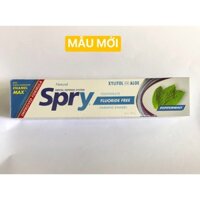 Kem đánh răng Spry Natural Xylitol và Lô hội Peppermint  141g - Dành cho người lớn và trẻ trên 2 tuổi