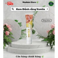 Kem đánh răng thảo dược VSMILE hương cà phê thơm mát, giúp răng trắng sáng và chắc khoẻ Trắng Răng
