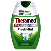 Kem đánh răng Theramed 2in1 Theramed hàng chuẩn Đức 100% Fresh mint bạc hà the mát
