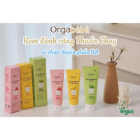 Kem đánh răng thuần chay Orgabebe cho bé 3 giai đoạn 60-100g