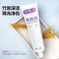 Kem đánh răng trắng bạc hà làm sáng răng chính thức của Shuke 210g hơi thở tươi mát cô gái làm sáng màu vàng, tẩy vết ố và làm sạch răng