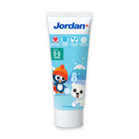 Kem đánh răng trẻ em hương dâu từ 0 đến 5 tuổi Jordan tuýp 75g