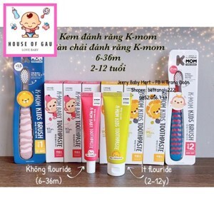 Kem đánh răng trẻ em K-Mom - 2-12 tuổi, 50g