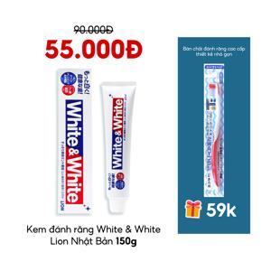 Kem đánh răng White & White Lion - 150 g
