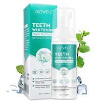 KEM ĐÁNH TRẮNG RĂNG ALIVER Teeth Whitening Foam Toothpaste, Natural Ingredients with Citrus & Mint Essence, Gently Mousse Foaming Toothpaste and Mouthwash for Dental Care 2.11