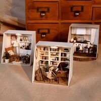 Kèm dao rọc, vít, nhíp và đèn - Mô hình nhà giấy lắp ráp Dollhouse DIY - PR01 PR02 PR03 Paper Mini Life