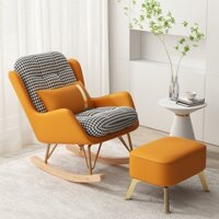 [KÈM ĐÔN+GỐI] Ghế sofa lười bập bênh thư giãn bọc da PU,Ghế tựa lưng nằm xem phim đọc sách nghỉ ban công