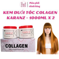 Kem duổi thẳng tóc KARANZ COLLAGEN bóng mượt 1000ML x 2