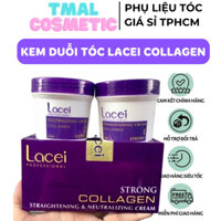 Kem duỗi thẳng tóc Lacei Collagen tím 500ml x2 hộp siêu to bóng mềm mượt HÀNG CHÍNH HÃNG LACEI