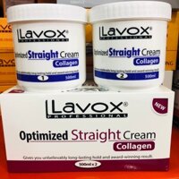 Kem Duỗi thẳng tóc Lavox Siêu mạnh, Thuốc duỗi tóc Lavox TÍM (Hộp 500mlx2)