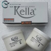 KEM DUỖI TÓC COLLAGEN KELLA STRONG-500ml *2 hộp xám( duỗi tóc thẳng tự nhiên ,mềm mượt ,giữ độ ẩm tóc khỏe hàng công ty