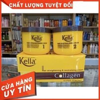 Kem duỗi tóc Kella Collagen Vàng 500ml 2 hũ