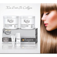 KEM DUỖI TÓC THUỐC ÉP TÓC KELLA COLLAGEN STRONG TRẮNG
