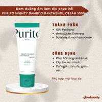 Kem dưỡng ẩm 100ml làm dịu phục hồi PURITO Mighty Bamboo Panthenol Cream [Glow Beauty] [Hàng có sẵn]