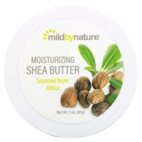 Kem dưỡng ẩm body bơ hạt mỡ Moisturizing Shea Butter, 3 oz (85 g), Mild By Nature