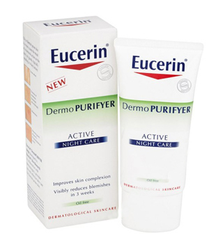 Kem dưỡng ẩm, cân bằng dầu cho da mụn ban đêm Eucerin Dermo Purifyer Active Night Care 50ml