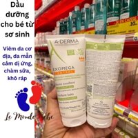 Kem dưỡng ẩm cho da chàm dị ứng Aderma Exomega Baume bé từ sơ sinh, cấp ẩm cho da khô cream glycerin