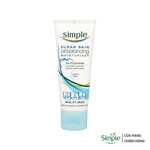 Kem dưỡng ẩm cho da dầu Simple Clear Skin Oil Balancing Moisturiser 75ml