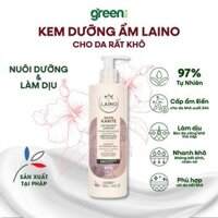 Kem Dưỡng Ẩm Cho Da Rất Khô Laino Pháp 400ml 98% Tự Nhiên Với Bơ Hạt Mỡ, Glycerin, Dầu Mè Dưỡng Da Săn Chắc