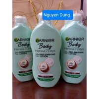 Kem dưỡng ẩm cơ thể siêu cấp nước GARNIER Intensive 7 days Shea Butter Body Lotion dành cho da rất khô, nội địa ANH