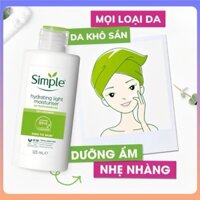 Kem Dưỡng Ẩm Da Mặt Simple, Sữa Dưỡng Cấp Nước Sáng Trắng Phục Hồi Da Hydrating Light Moisturiser 125ml