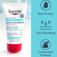 Kem dưỡng ẩm da tay dành cho da khô, thô ráp Eucerin Advanced Repair Hand Cream 78g.