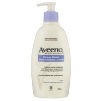 Kem Dưỡng Ẩm Giúp Thư Giãn Aveeno Stress Relief Moisturising Lotion Lavender, Chamomile and Ylang-Ylang Essences 354mL