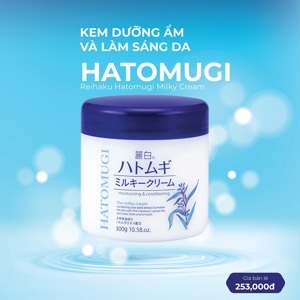 Kem Dưỡng Ẩm Hatomugi Moisturizing Conditioning The Milky Cream 300g