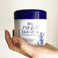 Kem dưỡng ẩm Hatomugi Moisturizing Cream dưỡng trắng da và cấp ẩm từ hạt ý dĩ Nhật Bản chính hãng 300G