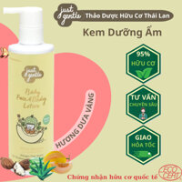 Kem dưỡng ẩm hữu cơ cho trẻ em hương dưa vàng Hữ Cơ JustGentle