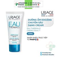 Kem Dưỡng Ẩm Khoáng Uriage Eau Thermale Crème D'eau Cho Da Thường, Da Hỗn Hợp 40ml