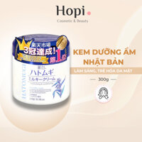 Kem dưỡng ẩm Nhật Bản làm sáng, trẻ hóa da mặt Reihaku Hatomugi Moisturizing & Conditioning Milky Cream 300g