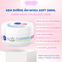 Kem dưỡng ẩm Nivea Soft chuẩn Đức 200ml, Nivea cream dưỡng ẩm làm dịu da, Linh Nấm Skincare